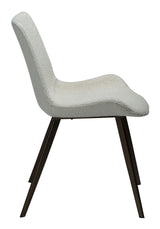 Hype Dining Chair, White/Beige Fabric