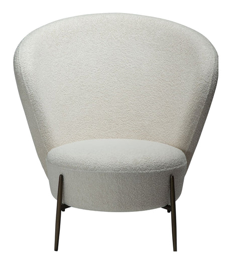 ORBIT Loungestol, vit/beige tyg 