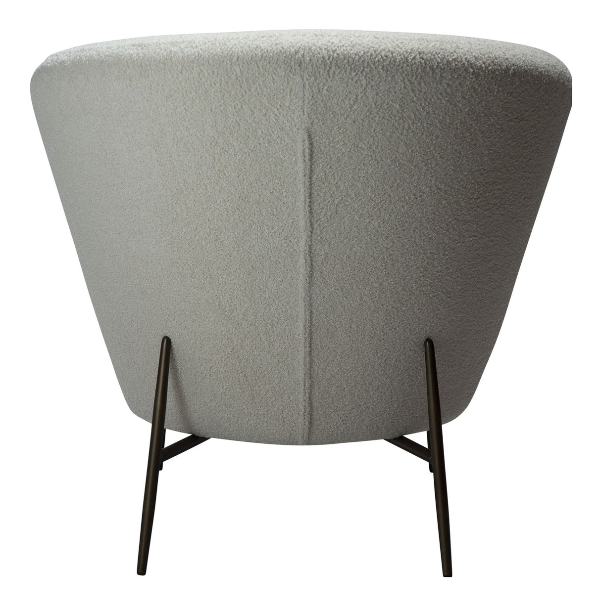 Orbit Lounge -stol, vitt/beige tyg