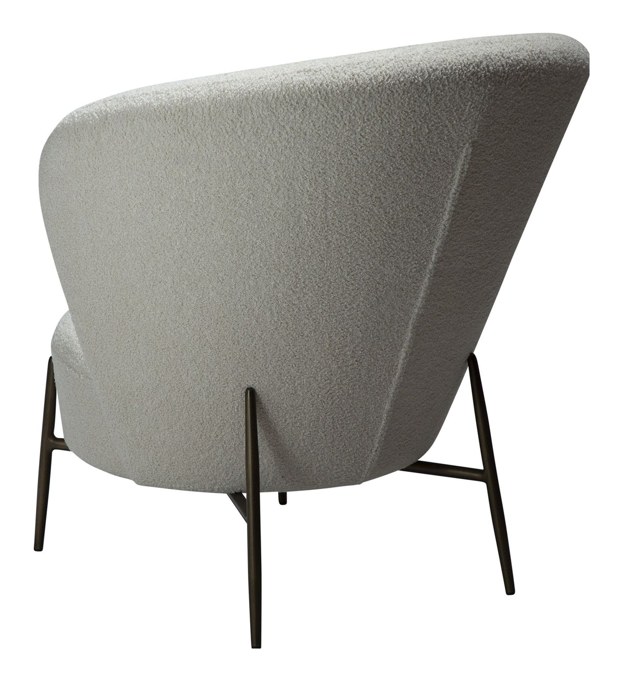 Orbit Lounge -stol, vitt/beige tyg