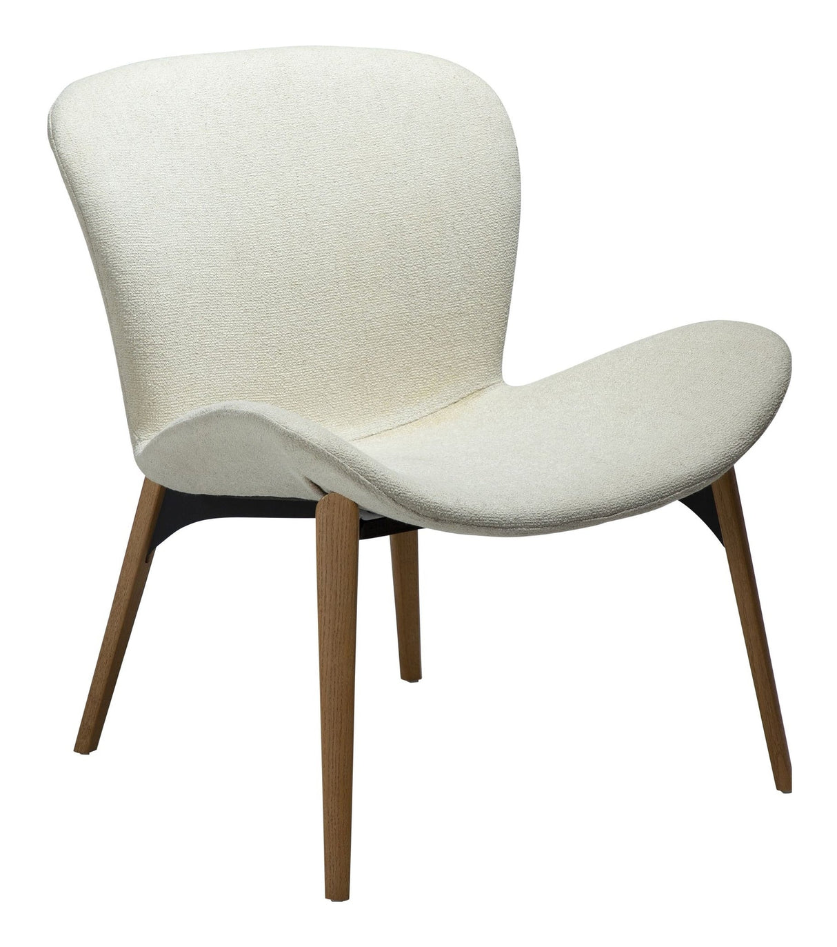 Paragon Lounge Chair, White/Beige Fabric