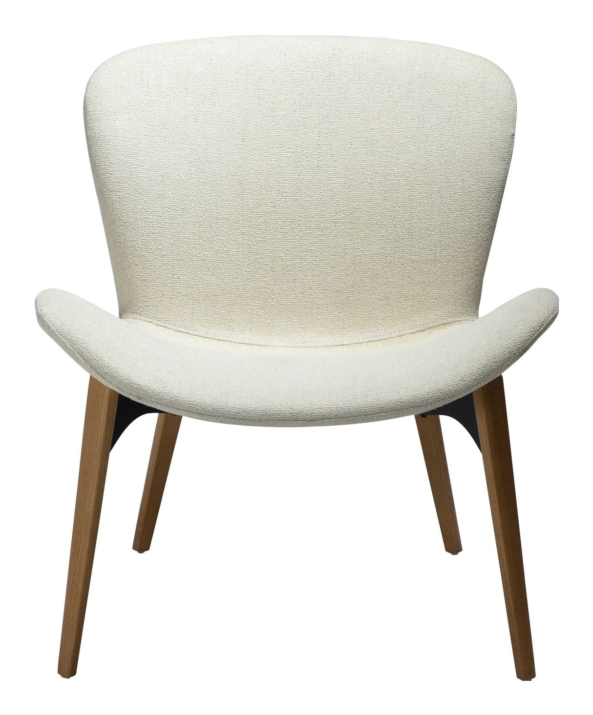 Paragon Lounge Chair, White/Beige Fabric