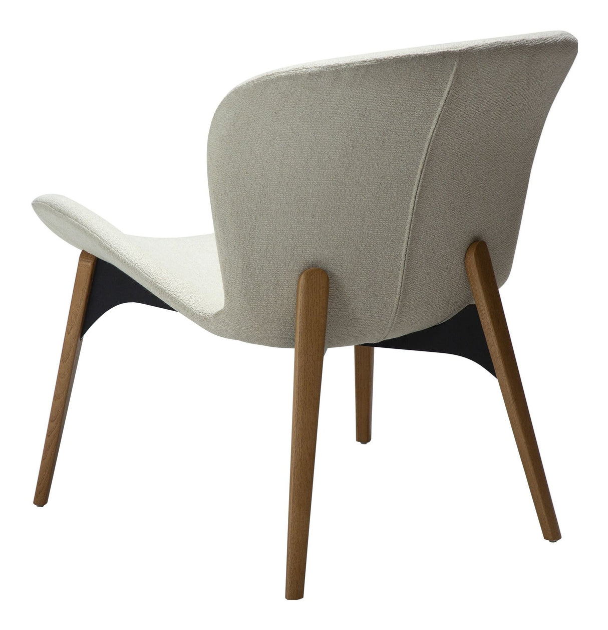 Paragon Lounge Chair, White/Beige Fabric