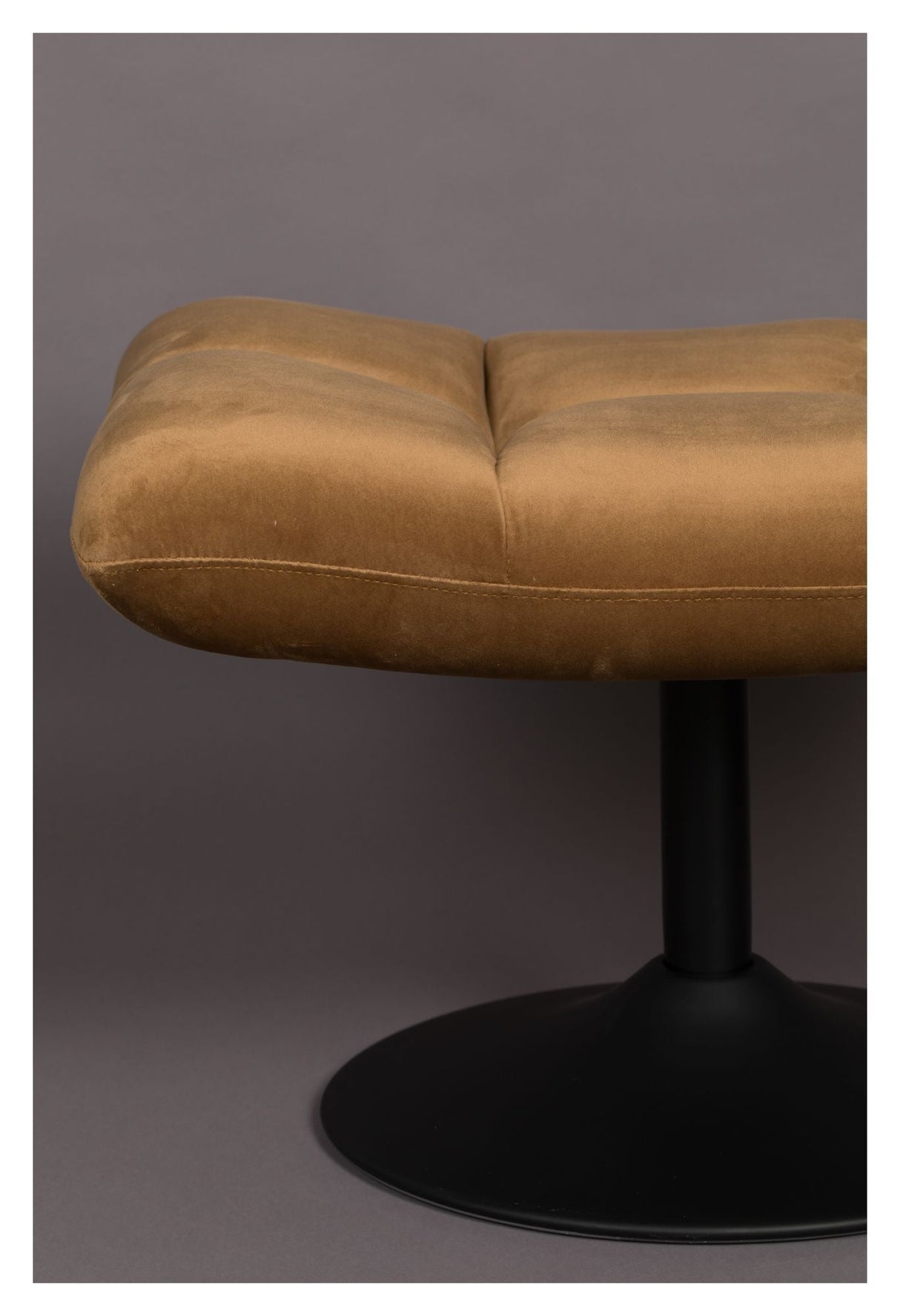 Dutchbone Bar fotpall, Golden Brown Velvet