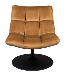 Dutchbone Bar Lounge Chair, w. Velor Golden Brown