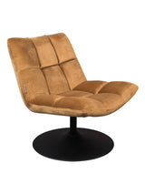 Dutchbone Bar Lounge Chair, w. Velor Golden Brown