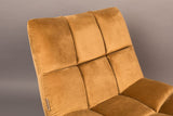 Dutchbone Bar Lounge Chair, w. Velor Golden Brown