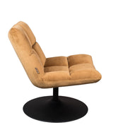 Dutchbone Bar Lounge Chair, w. Velor Golden Brown