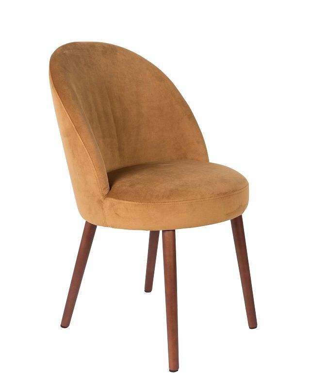 Dutchbone Barbara Dining Chair, Camel Velor