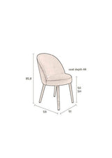 Dutchbone Barbara Dining Chair, Camel Velor