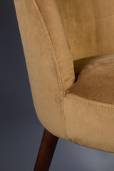 Dutchbone Barbara Dining Chair, Camel Velor