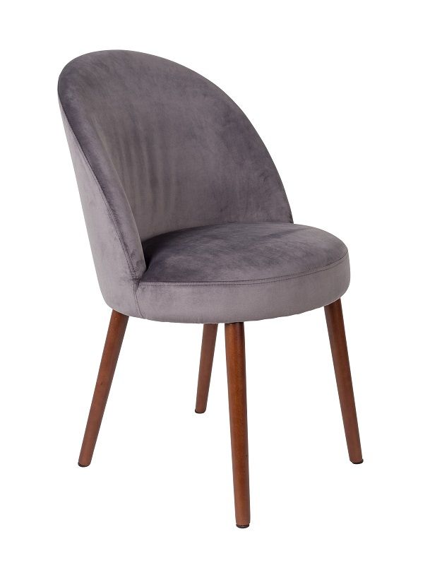 Dutchbone Barbara Dining Chair, Grey Velvet