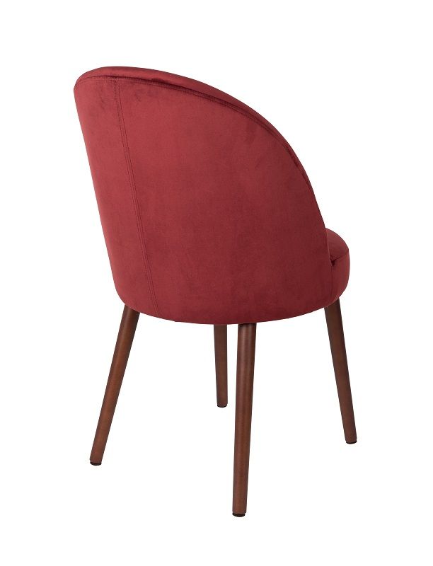 Dutchbone Barbara Dining Chair, Red Velvet