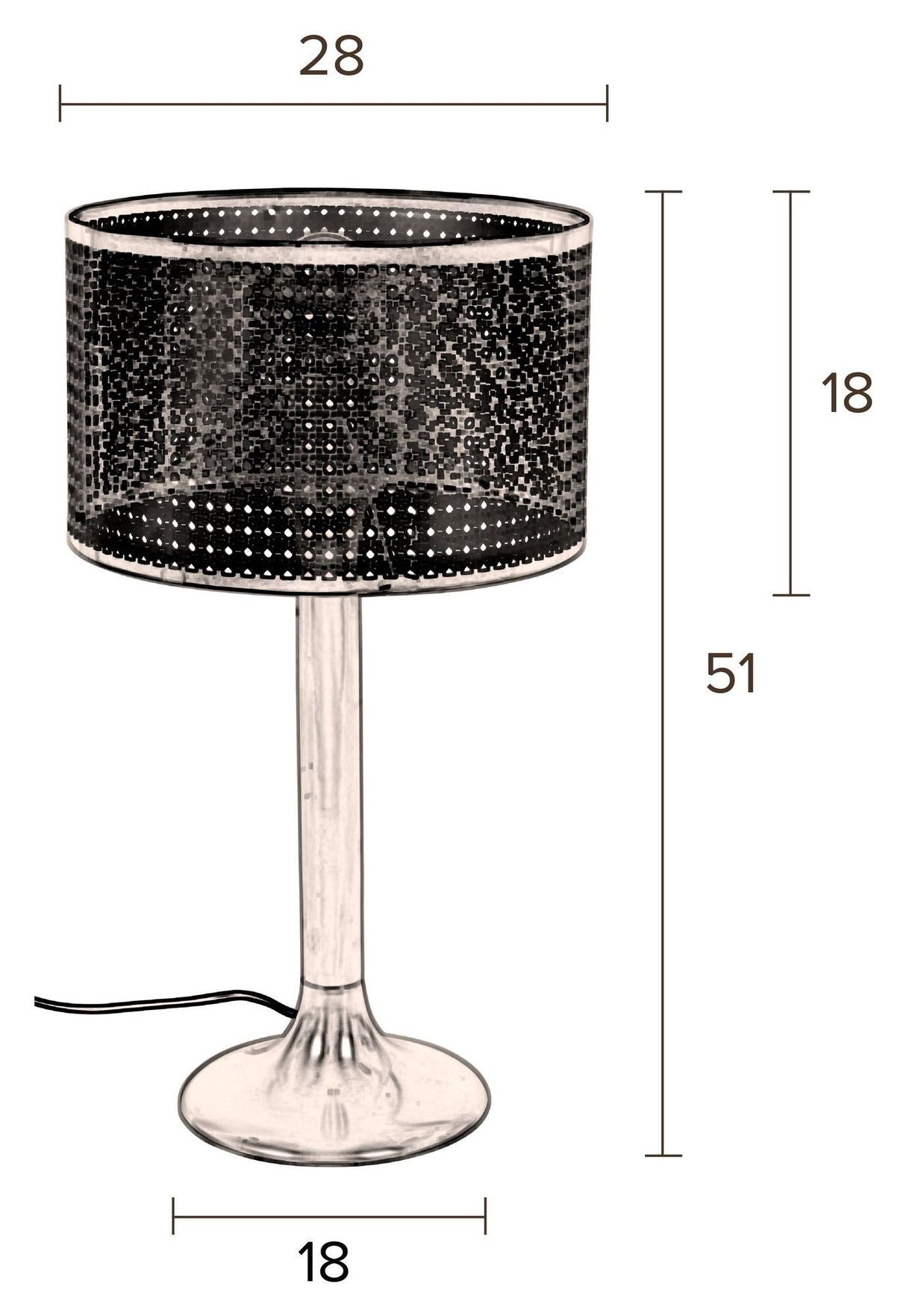 Dutchbone Barun bordslampa - mässing