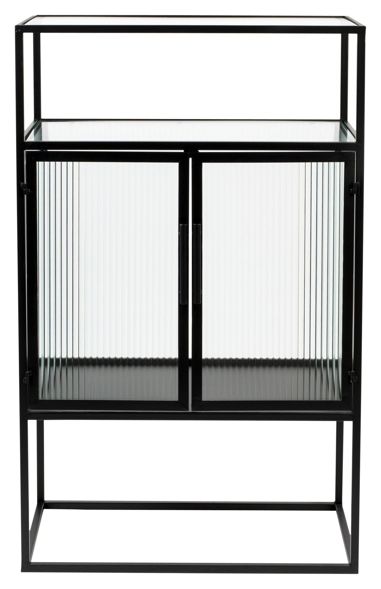 Dutchbone Boli Vitrine Cabinet - Svart/glas, H105