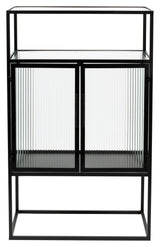 Dutchbone Boli Vitrine Cabinet - Svart/glas, H105