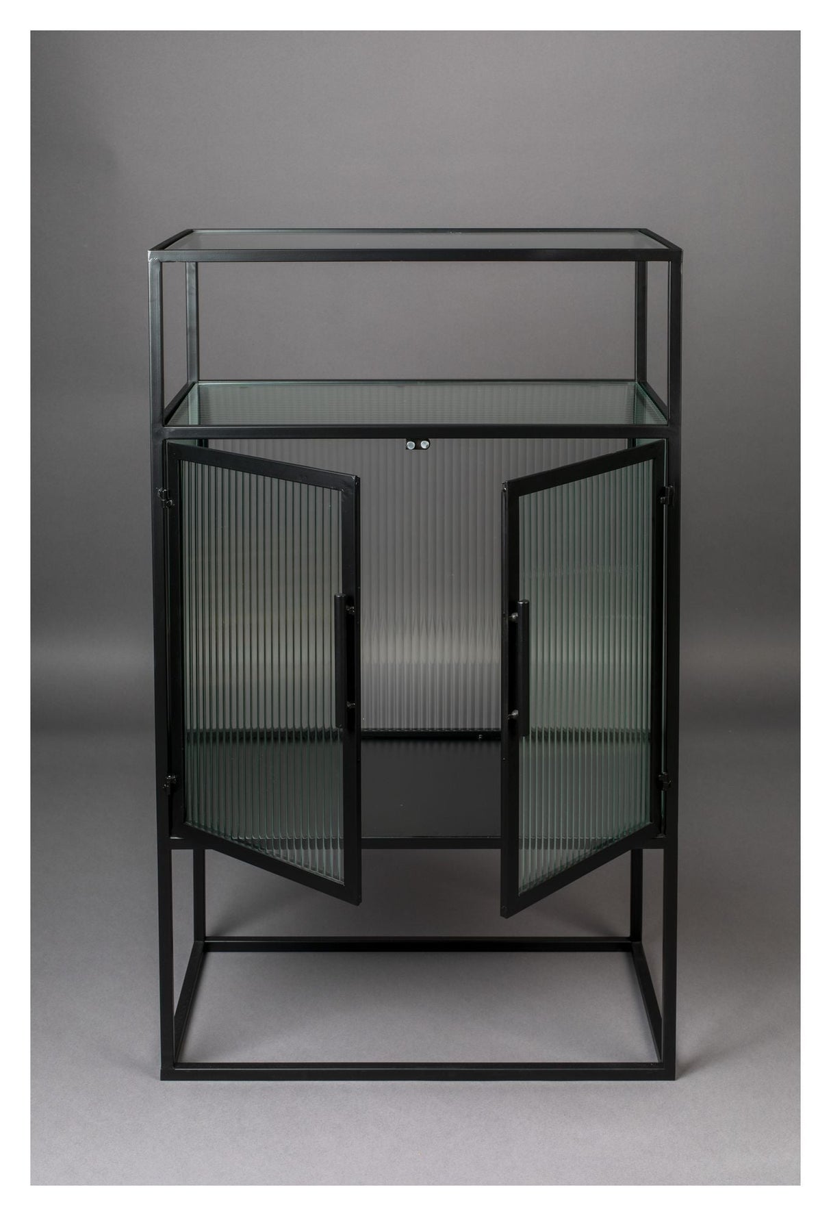 Dutchbone Boli Vitrine Cabinet - Svart/glas, H105