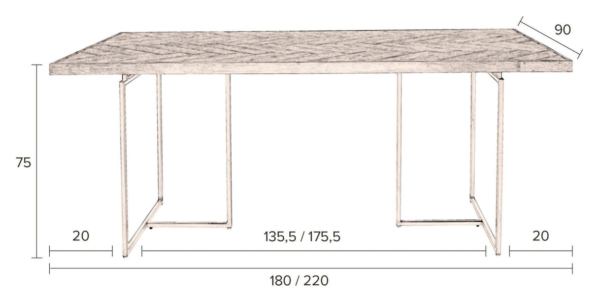 Klassens matbord 180x90, ek