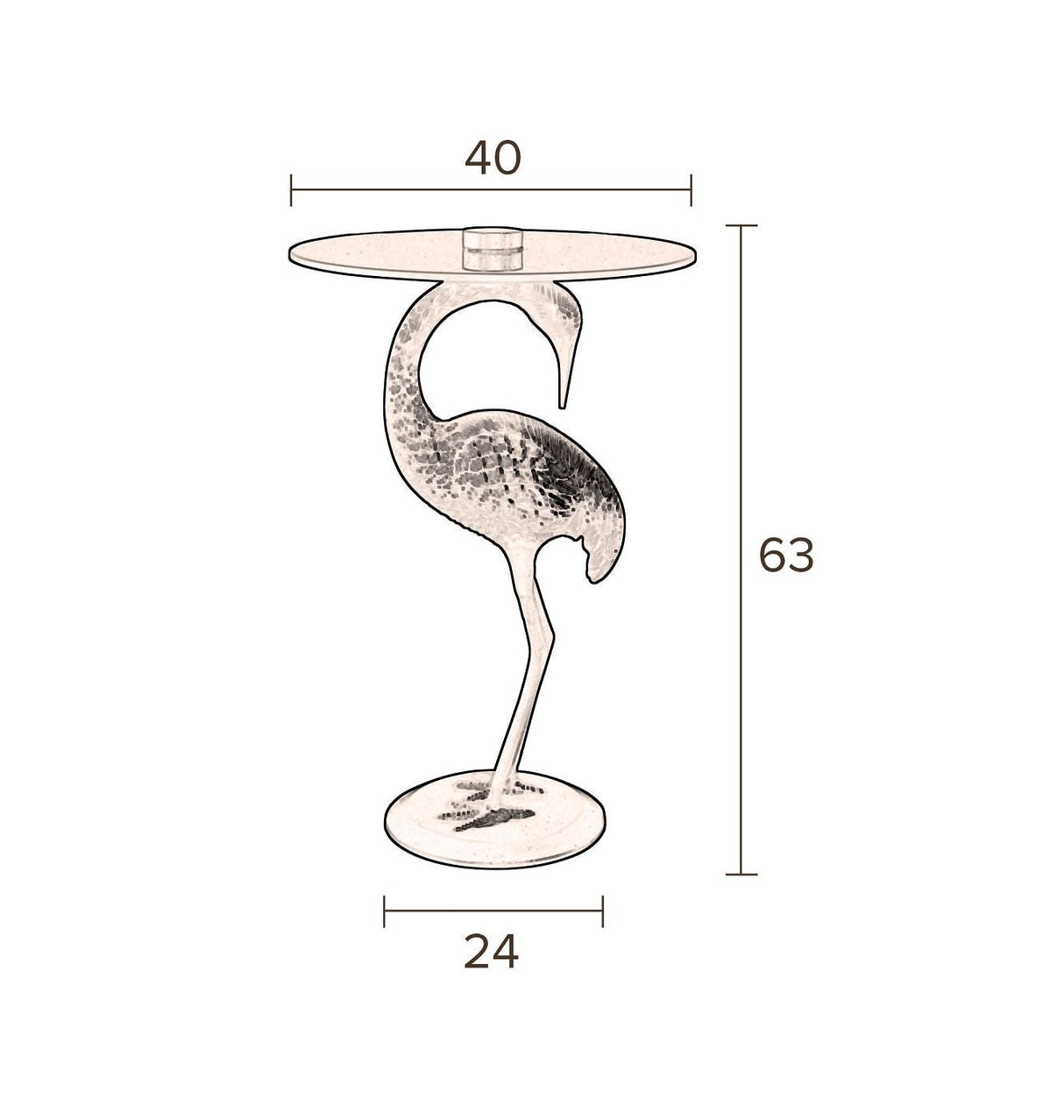 Dutchbone Crane skänk gyllene