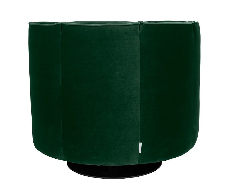 Dutchbone Flower Lounge Chair, Green Velvet