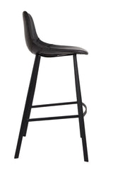 Dutchbone Franky Barstool Black Pu Leather