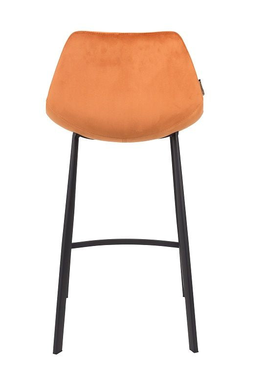 Dutchbone Franky Barstol, Orange Velvet, SH: 65 cm