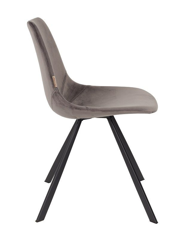 Dutchbone Franky Dining Chair, Grey Velvet