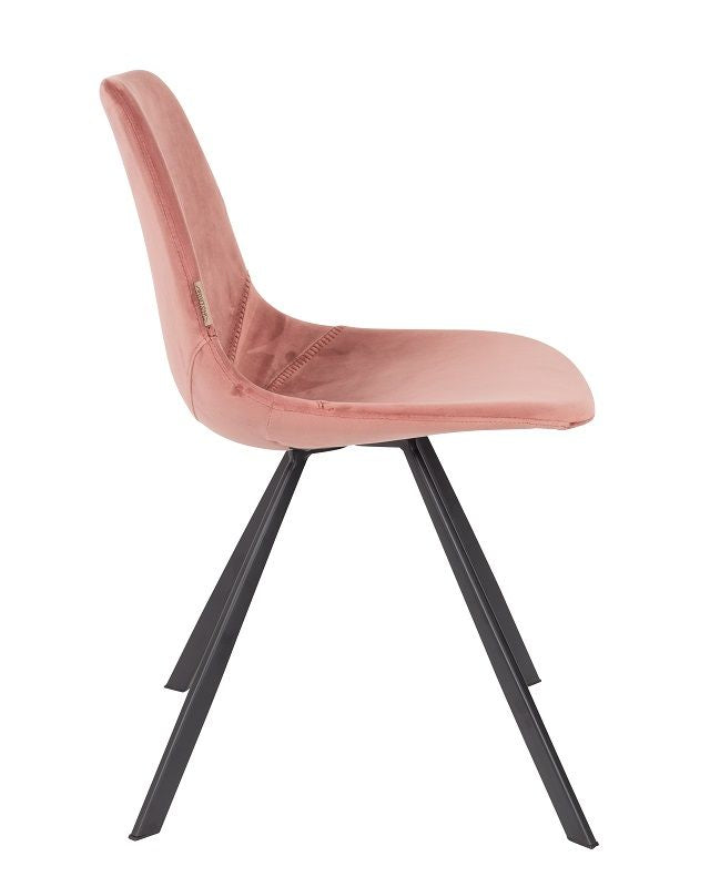 Dutchbone Franky Dining Chair, Old Pink Velvet