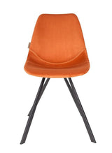 Dutchbone Franky Dining Chair, Orange Velvet