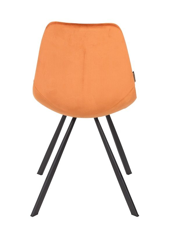 Dutchbone Franky Dining Chair, Orange Velvet