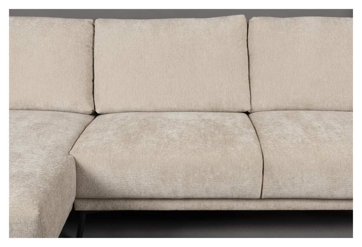 Harper Soffa med vänster-schäslong, beige