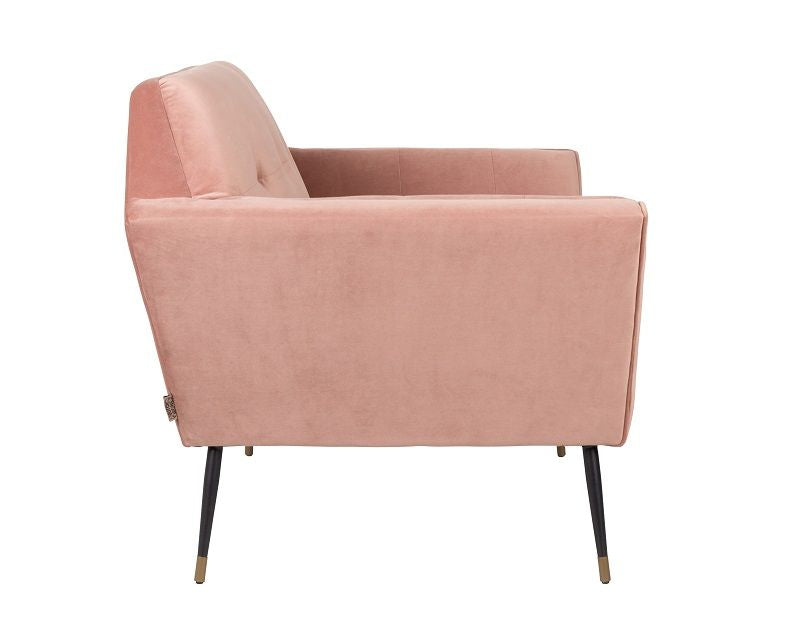 Dutchbone Kate Lounge -stol, rosa lera