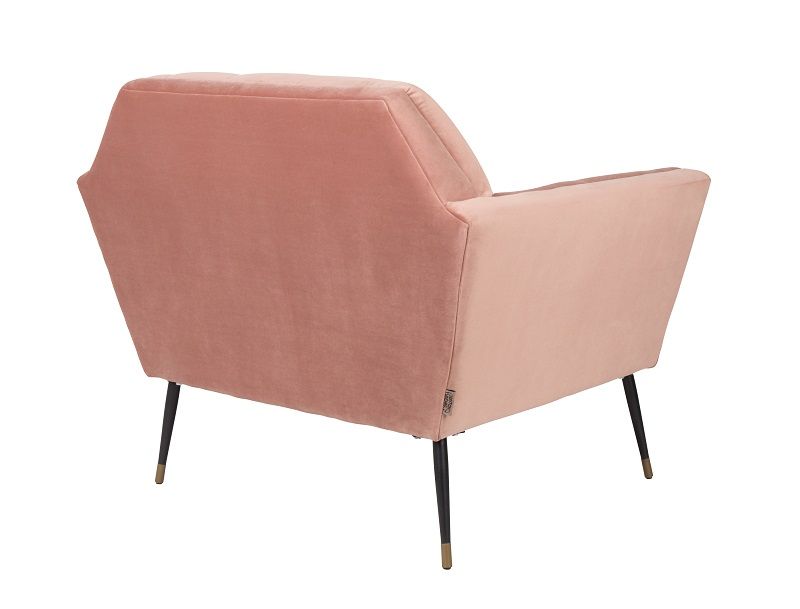 Dutchbone Kate Lounge -stol, rosa lera