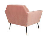 Dutchbone Kate Lounge -stol, rosa lera