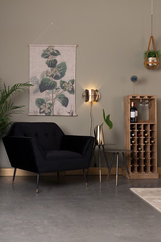 Dutchbone Kate Lounge -stol, svart