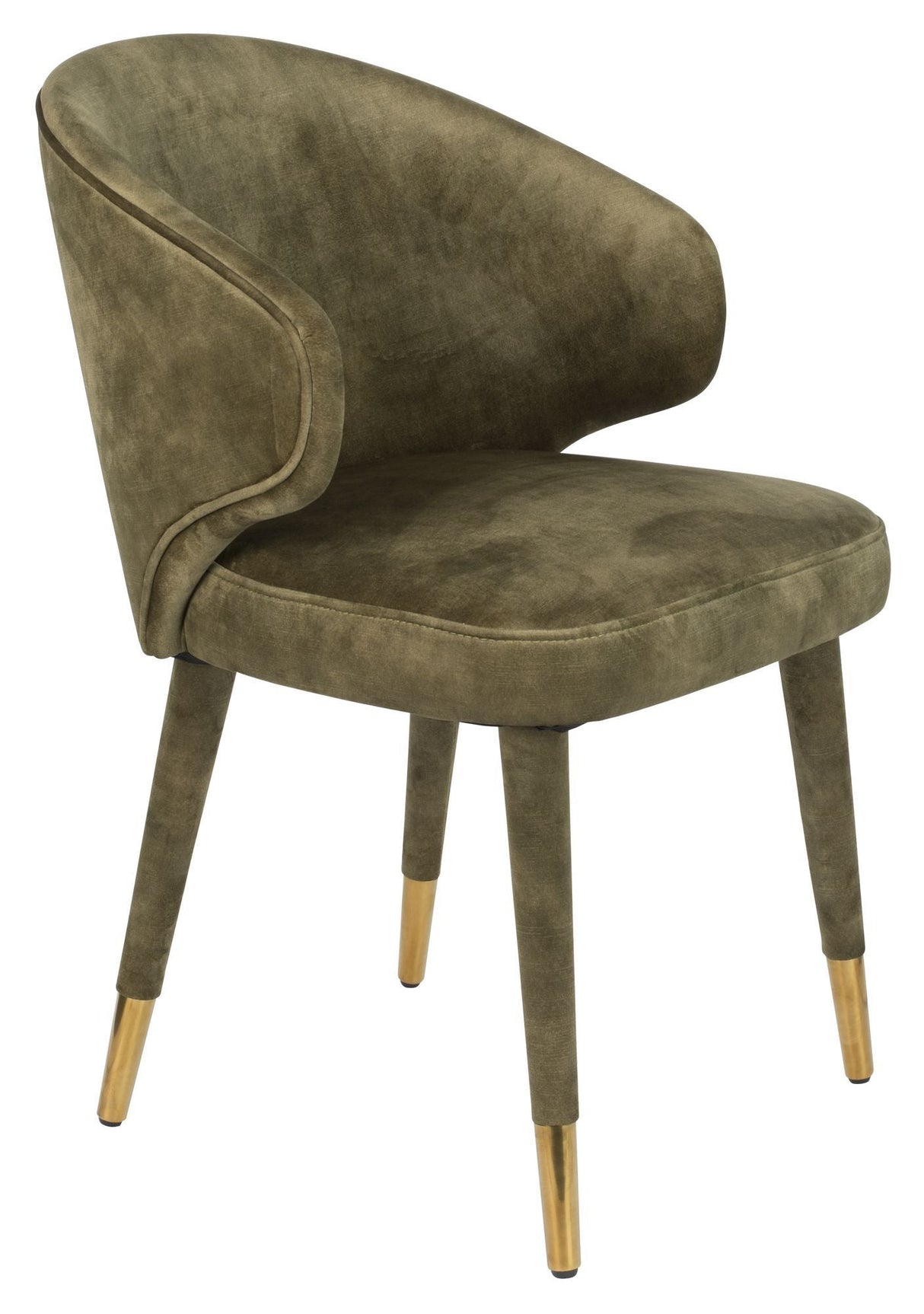 Dutchbone Lunar Dining Chair, Moss Velor