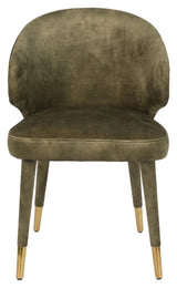 Dutchbone Lunar Dining Chair, Moss Velor