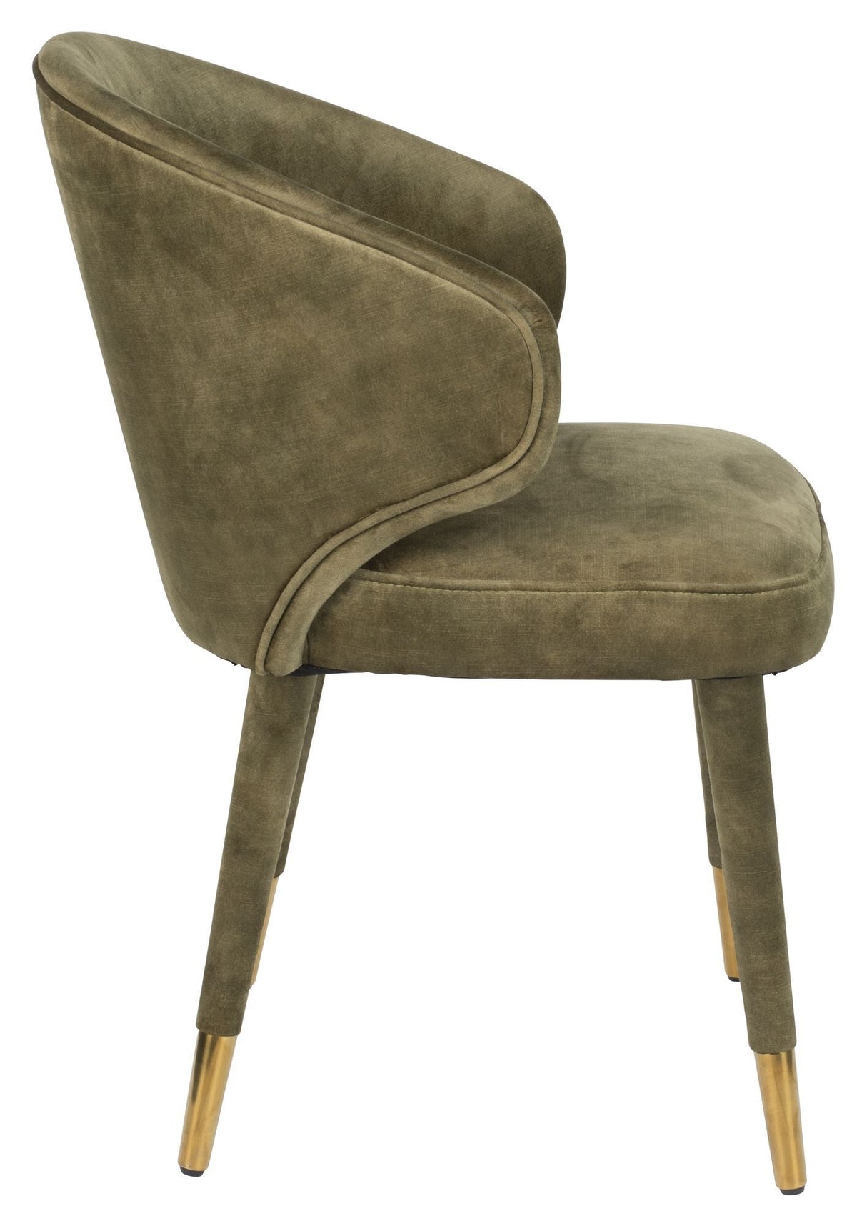 Dutchbone Lunar Dining Chair, Moss Velor