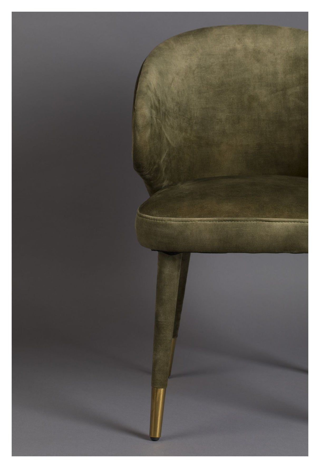 Dutchbone Lunar Dining Chair, Moss Velor