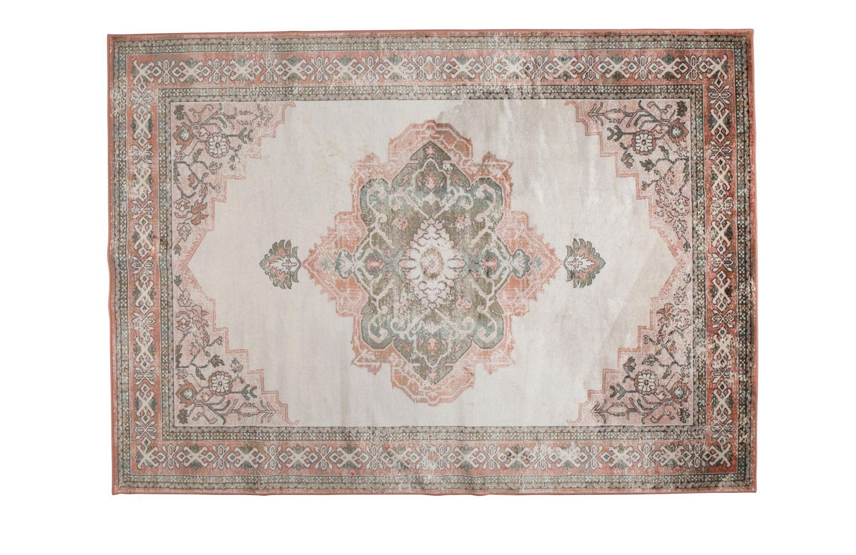 Dutchbone Mahal filt - Pink/Olive, 170x240