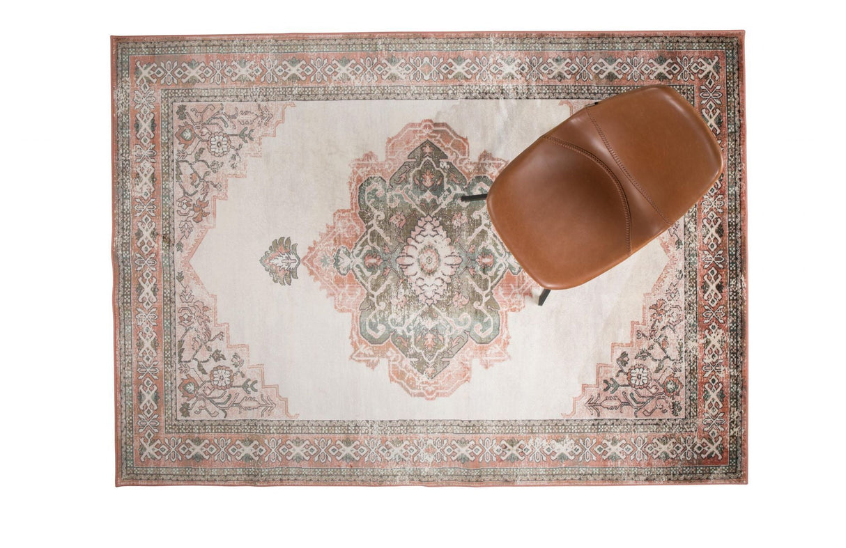 Dutchbone Mahal filt - Pink/Olive, 170x240