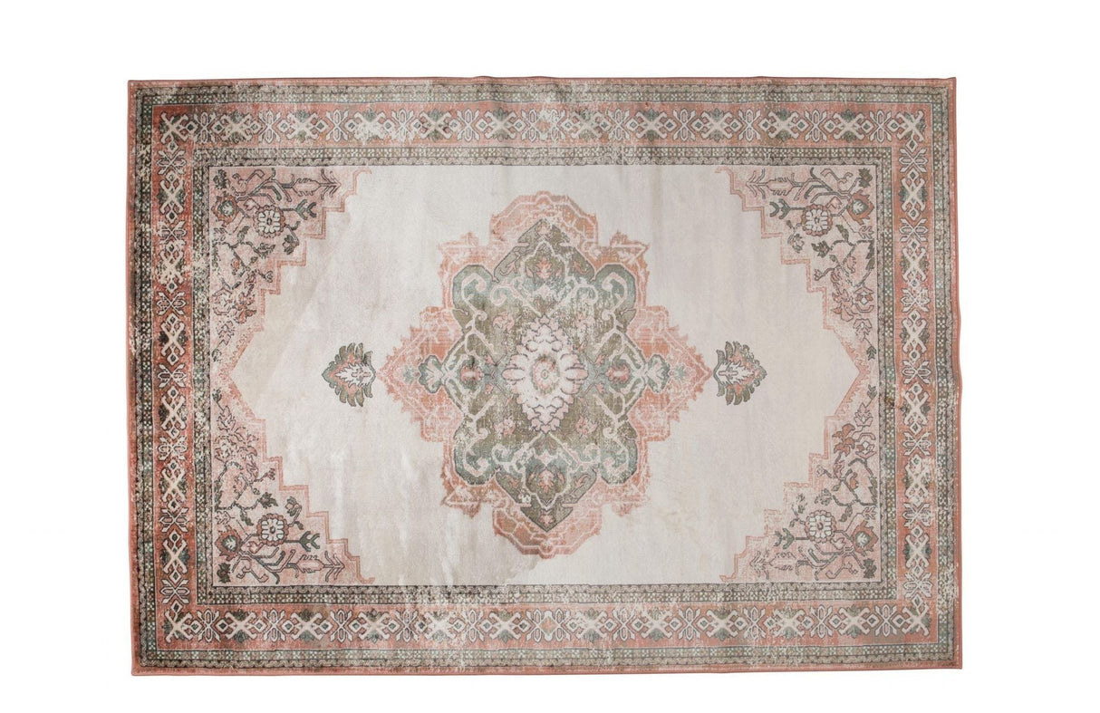 Dutchbone Mahal filt - Pink/Olive, 200x300