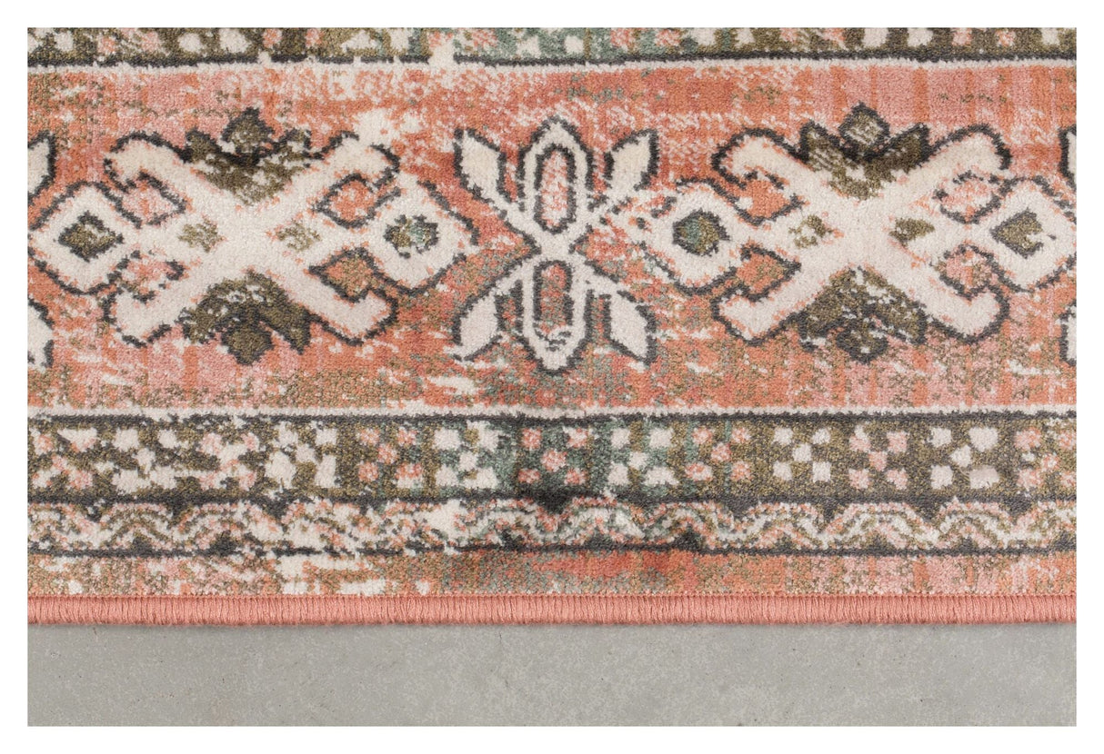 Dutchbone Mahal filt - Pink/Olive, 200x300