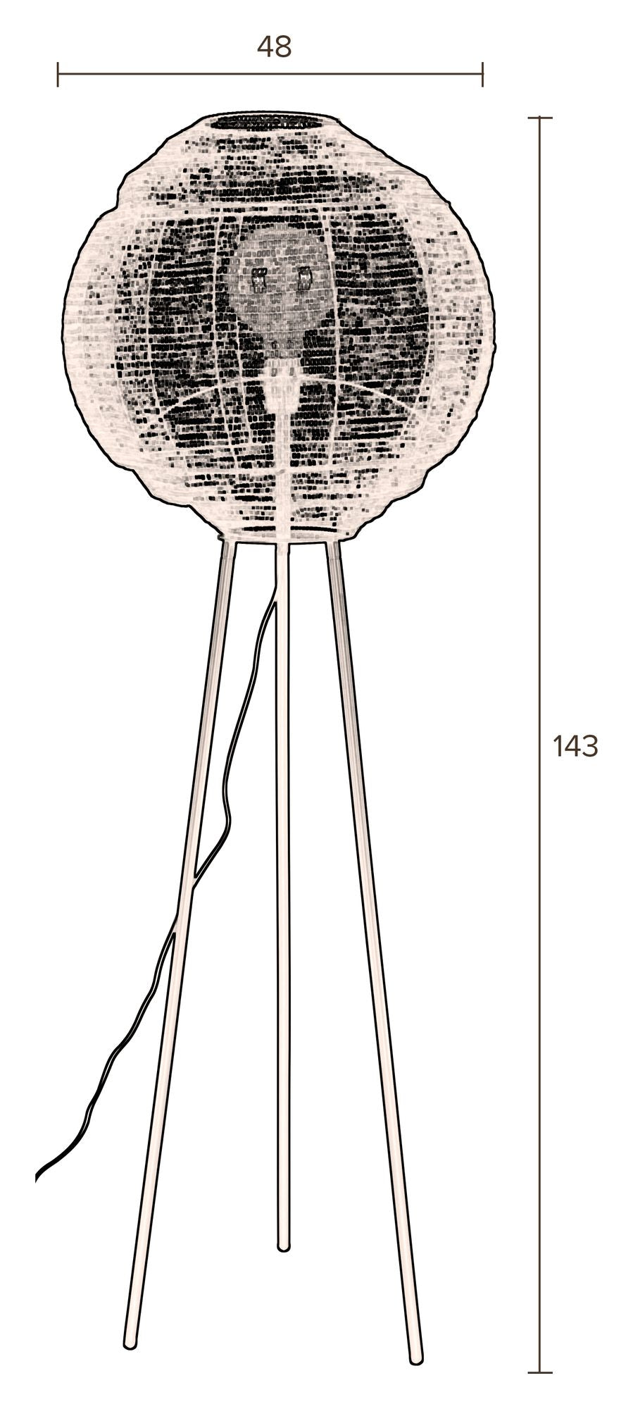 Meezan golvlampa, svart