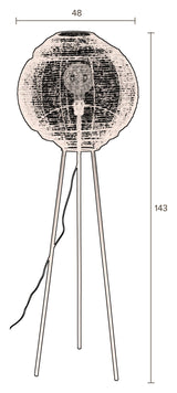 Meezan golvlampa, svart