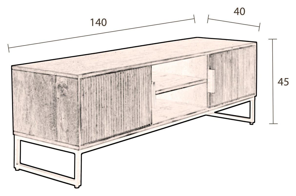 Dutchbone Saroo Sideboard - Mango Wood