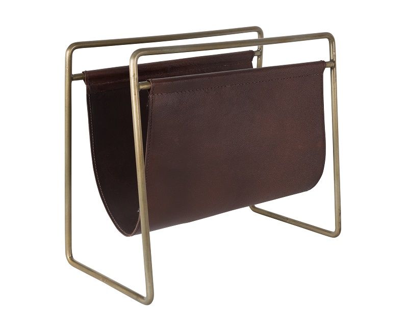 Dutchbone Scholar Leather Magazine Holder