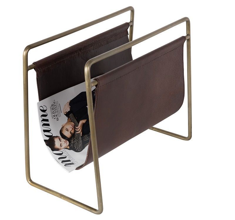 Dutchbone Scholar Leather Magazine Holder