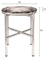 Dutchbone Vidrio sidobord, mässing/glas, Ø40