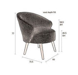 Dutchbone Waldo Lounge Chair, Dark Grey